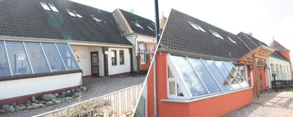Energetische Modernisierung eines Gebäudes mit neuem, großflächigem Schrägverglasungselement von Reinarz Zimmerei.